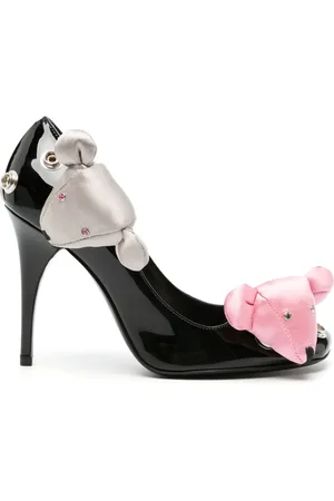 BRUNO FRISONI 105mm bear-motif leather pumps
