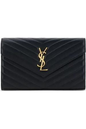 Saint Laurent Cassandre leather chain wallet
