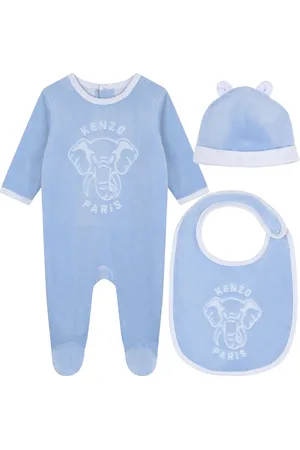 Kenzo Elephant embroidered babygrow set