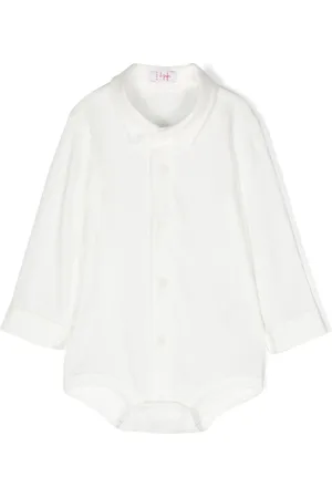 Il gufo Button-up cotton romper
