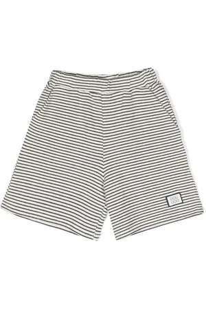DOUUOD KIDS Horizontal stripe-print shorts