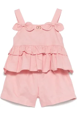 Twin-Set Bow-appliqu?? shorts set