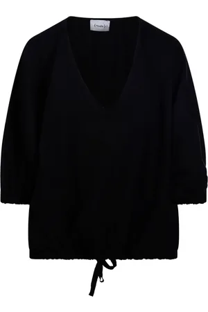 NUDE V-neck balloon-sleeve top