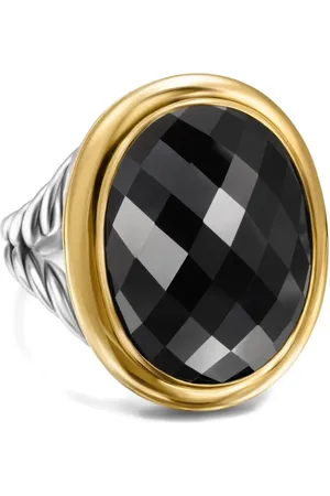 David Yurman 18kt yellow gold Albion onyx ring