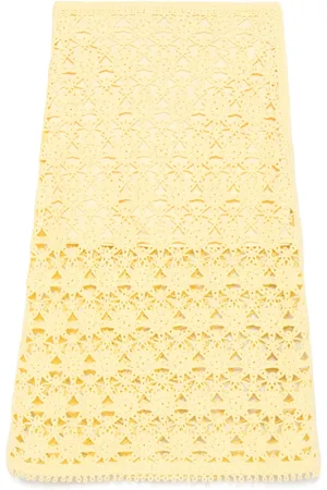 Maje Sun-patterned midi skirt