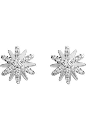 David Yurman Sterling Petite Starburst diamond stud earrings (10mm)