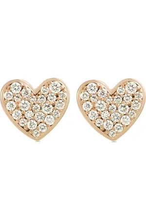 ALINKA 18kt rose Caviar Heart diamond earrings