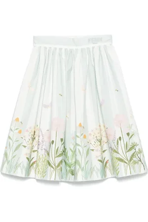 Fendi Logo-embroidered skirt