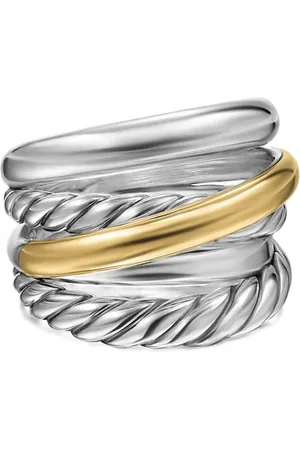 David Yurman 14kt yellow gold Crossover Five Row ring (17.5mm)