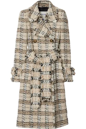 Burberry Check Boucl?? coat