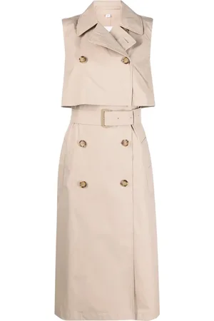 Burberry Layered sleeveless trench coat dress