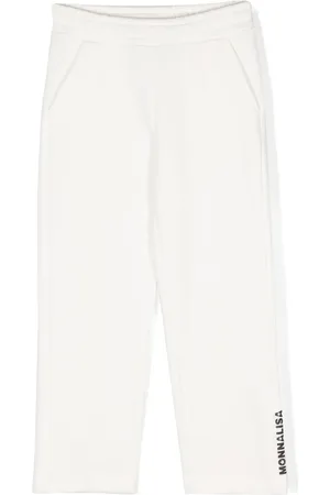 MONNALISA Logo-print elasticated-waist trousers