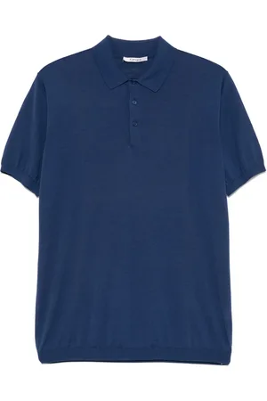 KANGRA CASHMERE Fine-knit polo shirt