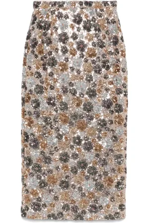 Nº21 Sequin-embellished midi skirt