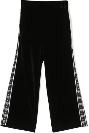 Chiara Ferragni Eyelike-motif velvet trousers
