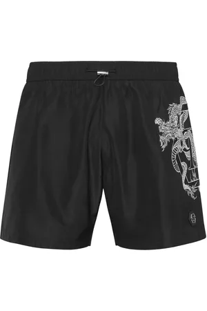 Philipp Plein Dragon-print swim shorts