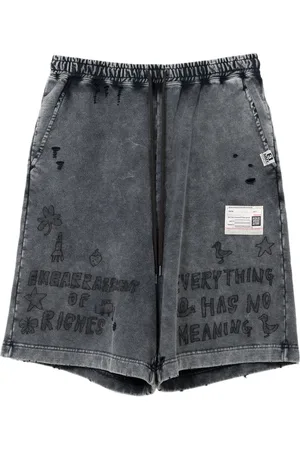 Maison Mihara Yasuhiro Bleached-effect shorts