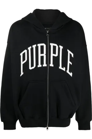 Purple Brand Logo-print cotton hoodie