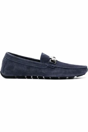 Philipp Plein Suede logo plaque moccasins