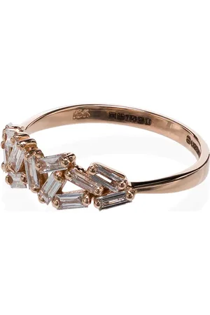 Suzanne Kalan Chevron diamond-embellished ring