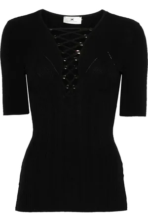 Elisabetta Franchi Lace-up T-shirt
