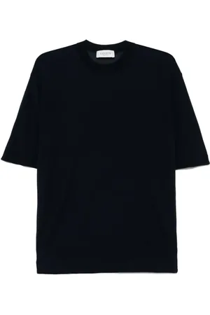 LANEUS Crew-neck knitted T-shirt