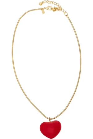Kenneth Jay Lane Puff heart-charm necklace
