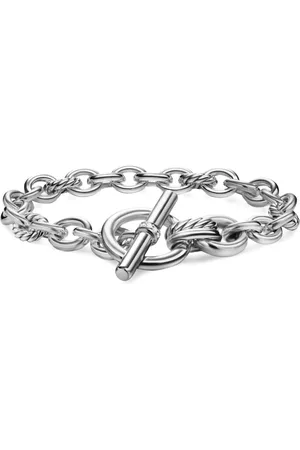 David Yurman Sterling DY Mercer?? Toggle Chain diamond bracelet