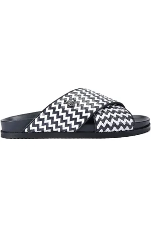 Kurt Geiger Baron chevron-patterned slide sandals