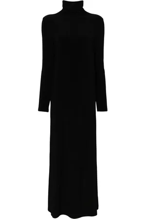 Norma Kamali Mock-neck long-sleeved gown