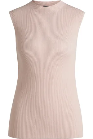 HUGO BOSS Ribbed-knit top