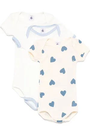 Petit Bateau Cotton bodysuits (set of three)