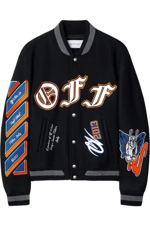 OFF-WHITE Chenille-logo bomber jacket