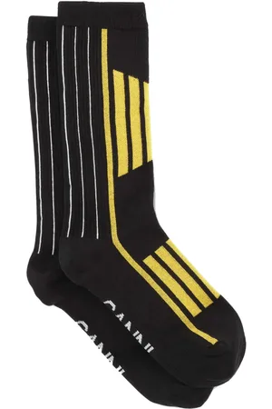 Ganni Striped organic cotton-blend socks