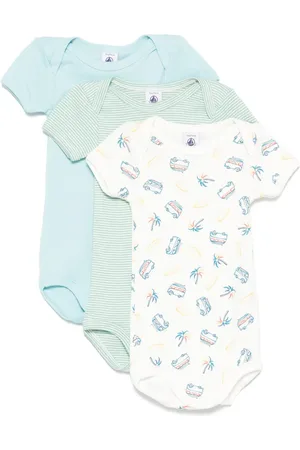 Petit Bateau Cotton bodysuits (set of three)