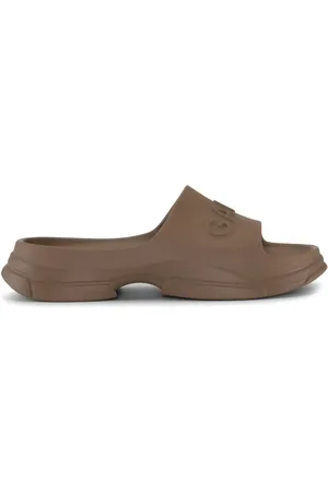 Ganni Logo-embossed platform slides