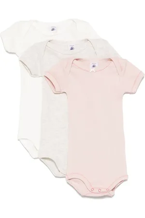Petit Bateau Cotton bodysuits (set of three)