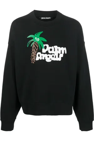 Palm Angels Logo-print organic cotton sweatshirt