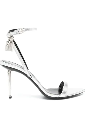 Tom Ford Padlock Pointy Naked 85mm leather sandals