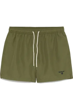 Barbour Logo-embroidered swim shorts