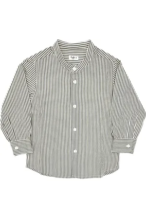Il gufo Striped cotton-blend shirt