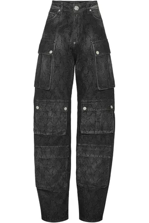 Philipp Plein Cargo Monogram Strass jeans