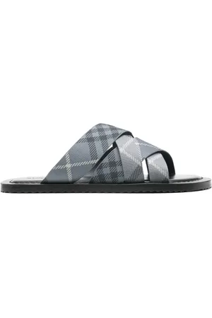Burberry Check-pattern slides