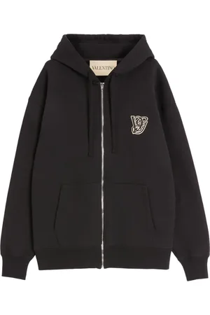 VALENTINO GARAVANI Logo-patch zip-up hoodie