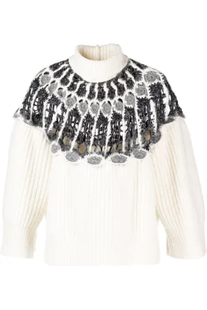 Fabiana Filippi Open knit-detail long-sleeve jumper