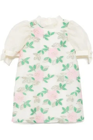 HUCKLEBONES LONDON Puff-sleeved shift dress