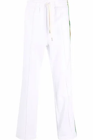 Casablanca Embroidered-logo striped joggers