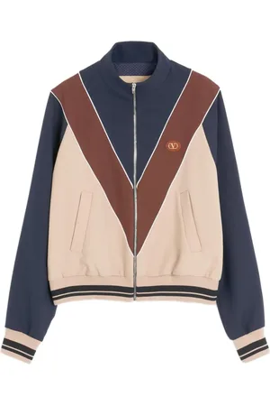 VALENTINO GARAVANI Logo-patch zip-up sweatshirt