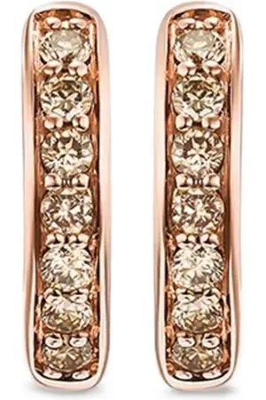 David Yurman 18kt rose Petite Pav?? diamond huggie hoop earrings (12mm)
