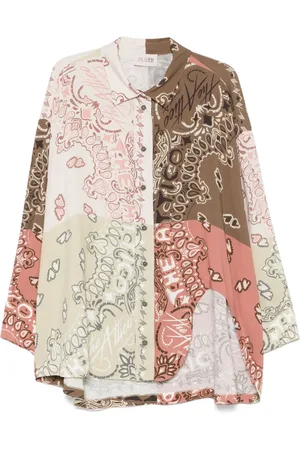 The Attico Paisley-print patchwork shirt